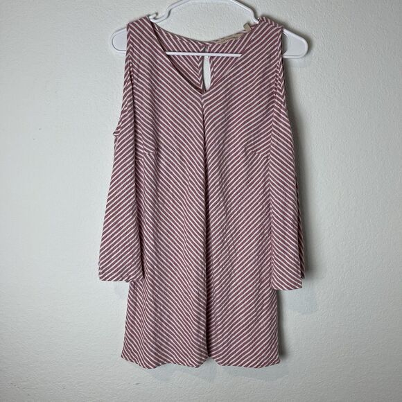 Soft Surroundings Dresses & Skirts - Soft Surroundings M Landfall Tunic Top Red White Stripe Linen Rayon 227